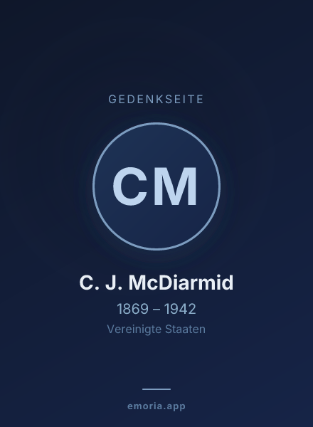 Gedenkportrait von C. J. McDiarmid