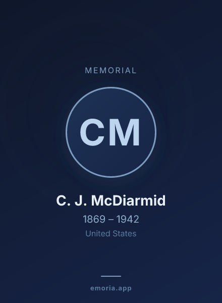 Memorial portrait of C. J. McDiarmid