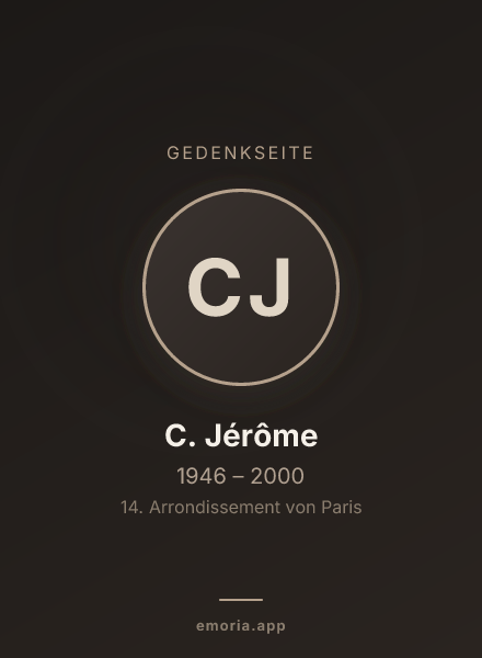 Gedenkportrait von C. Jérôme