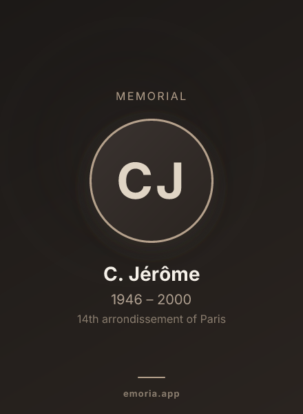 Memorial portrait of C. Jérôme