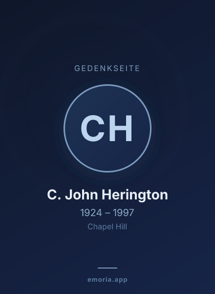 Gedenkportrait von C. John Herington