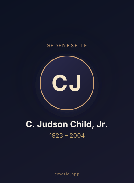Gedenkportrait von C. Judson Child, Jr.