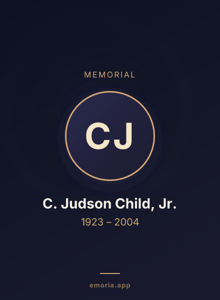 Memorial portrait of C. Judson Child, Jr.