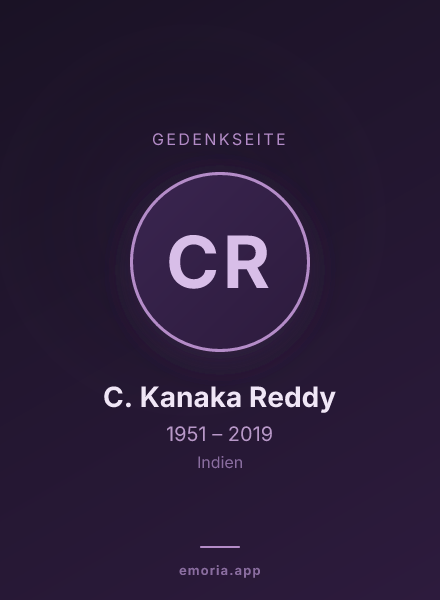Gedenkportrait von C. Kanaka Reddy