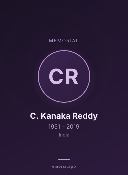 Memorial portrait of C. Kanaka Reddy