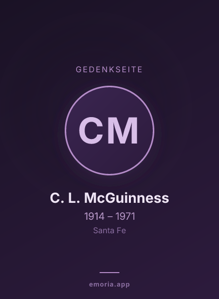 Gedenkportrait von C. L. McGuinness