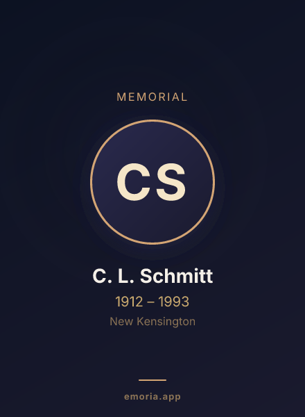 Memorial portrait of C. L. Schmitt