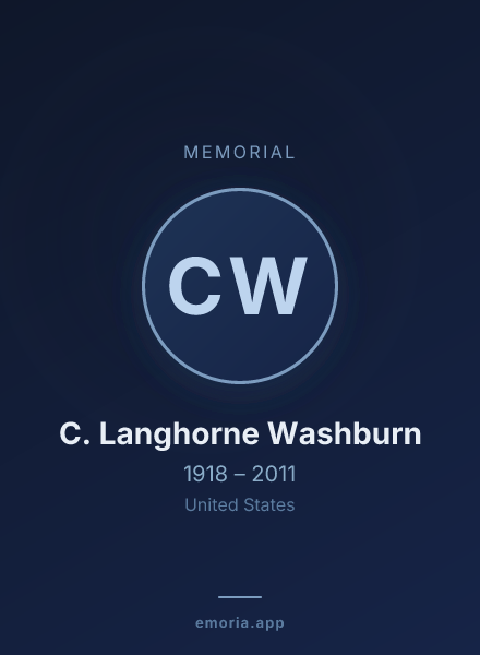 Memorial portrait of C. Langhorne Washburn