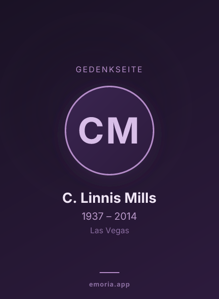 Gedenkportrait von C. Linnis Mills