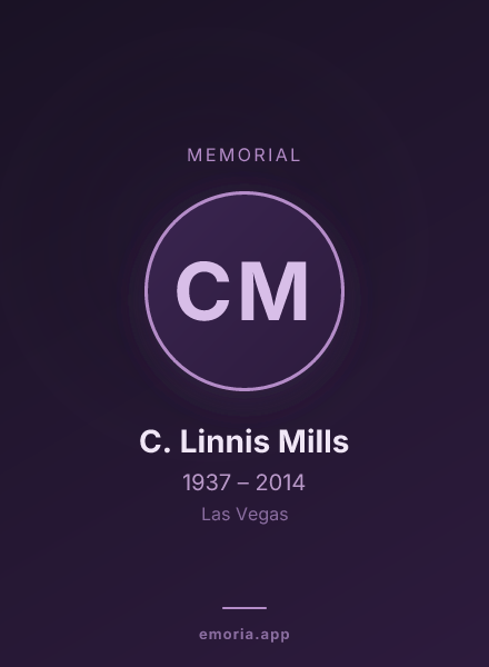Memorial portrait of C. Linnis Mills