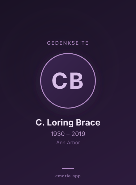 Gedenkportrait von C. Loring Brace