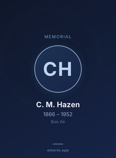 Memorial portrait of C. M. Hazen