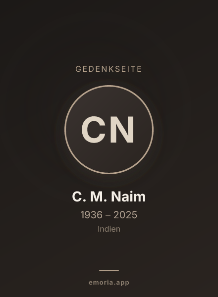 Gedenkportrait von C. M. Naim
