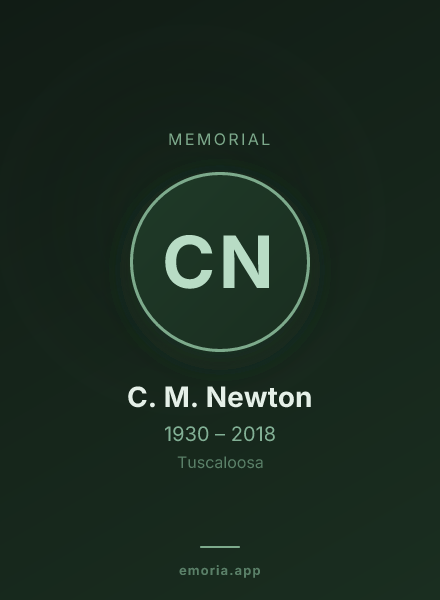 Memorial portrait of C. M. Newton