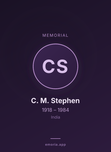 Memorial portrait of C. M. Stephen