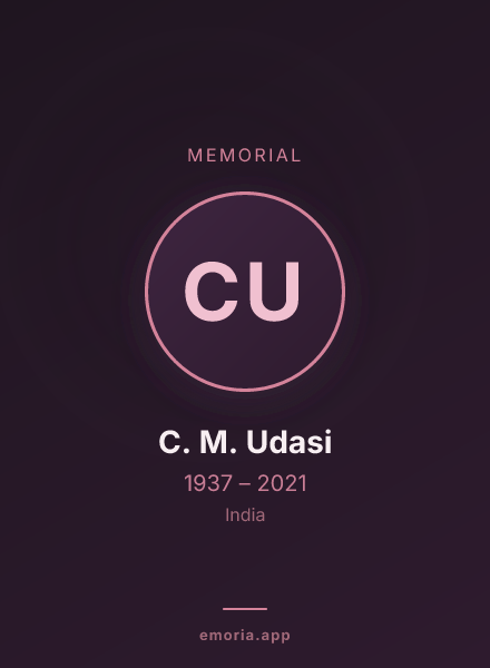 Memorial portrait of C. M. Udasi