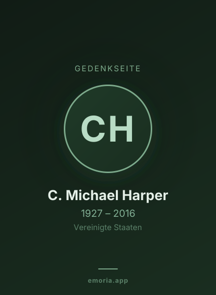 Gedenkportrait von C. Michael Harper