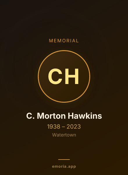 Memorial portrait of C. Morton Hawkins