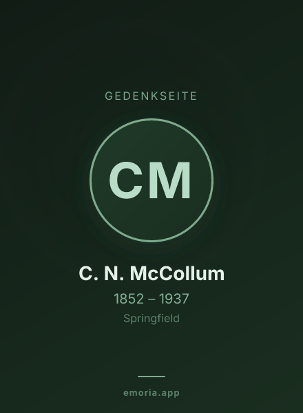 Gedenkportrait von C. N. McCollum