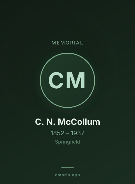 Memorial portrait of C. N. McCollum