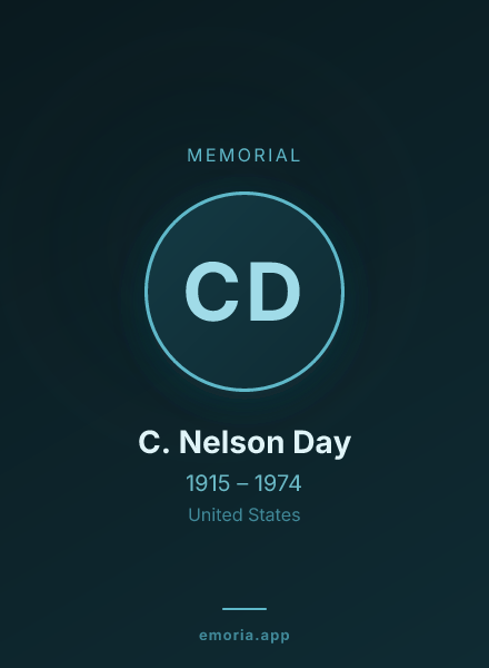 Memorial portrait of C. Nelson Day
