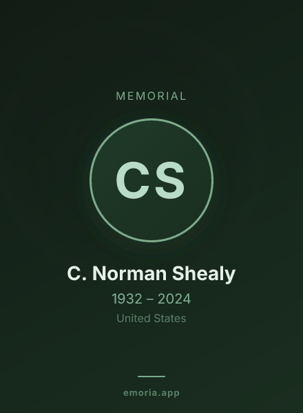 Memorial portrait of C. Norman Shealy