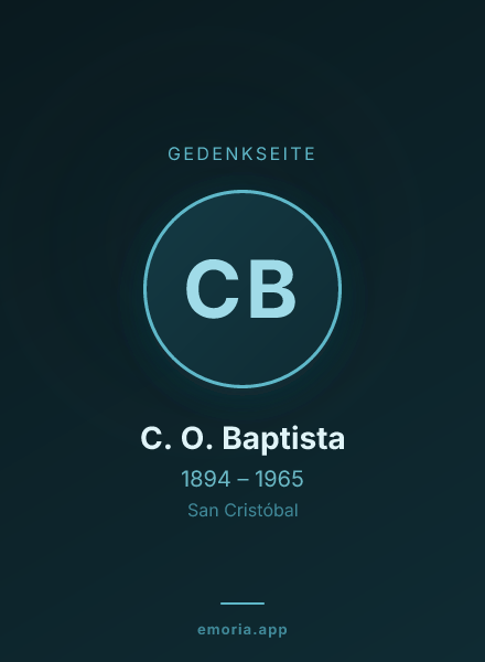 Gedenkportrait von C. O. Baptista