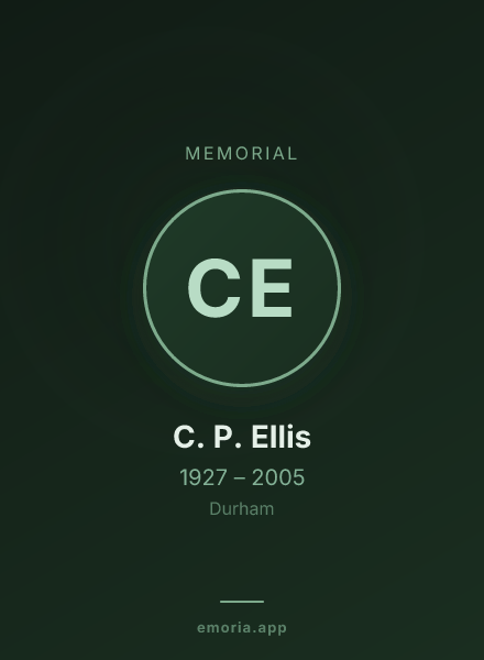 Memorial portrait of C. P. Ellis