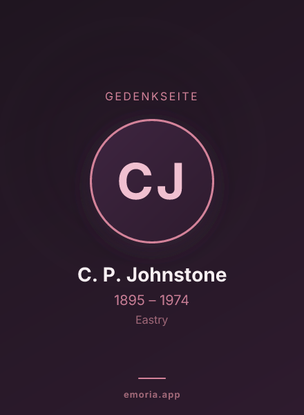 Gedenkportrait von C. P. Johnstone