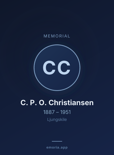 Memorial portrait of C. P. O. Christiansen