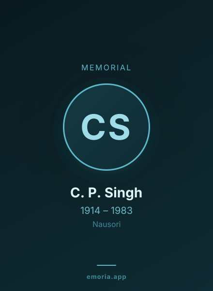 Memorial portrait of C. P. Singh