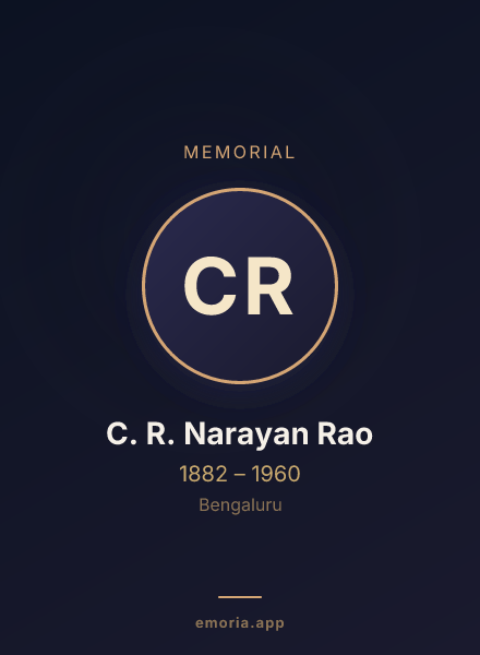 Memorial portrait of C. R. Narayan Rao
