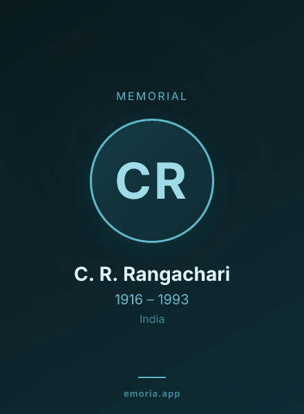 Memorial portrait of C. R. Rangachari
