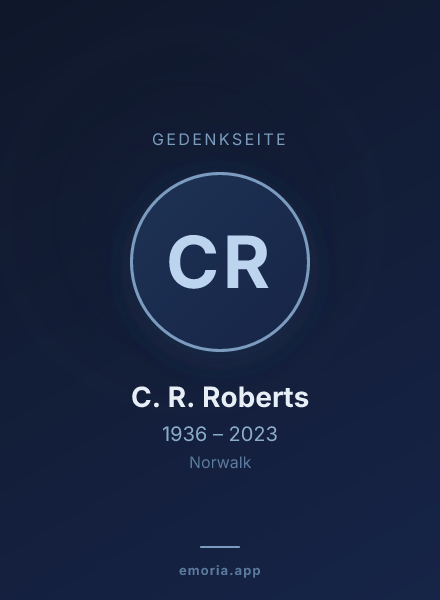 Gedenkportrait von C. R. Roberts