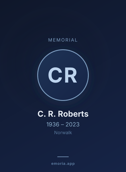 Memorial portrait of C. R. Roberts