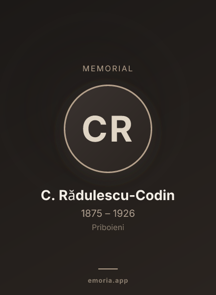 Memorial portrait of C. Rădulescu-Codin