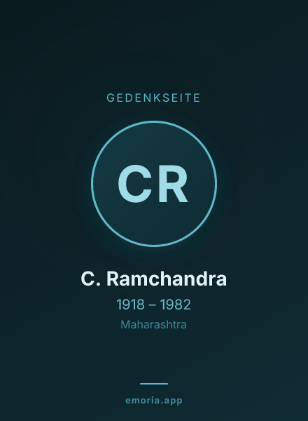 Gedenkportrait von C. Ramchandra