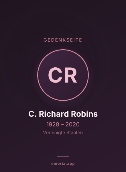 Gedenkportrait von C. Richard Robins
