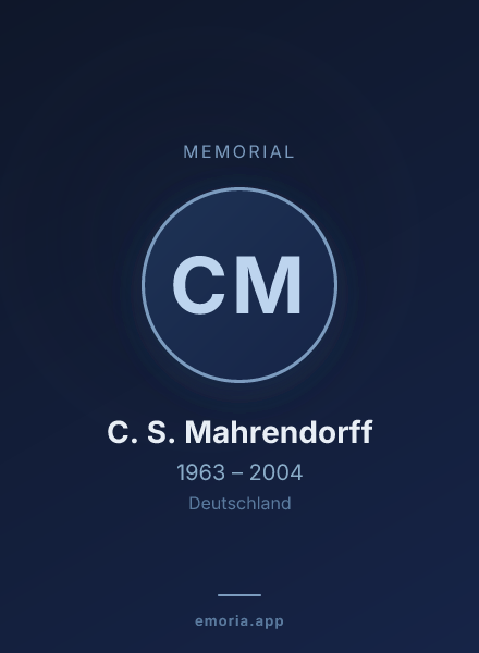 Memorial portrait of C. S. Mahrendorff