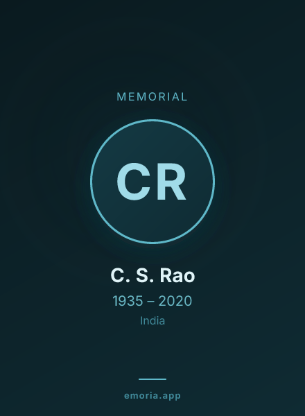 Memorial portrait of C. S. Rao