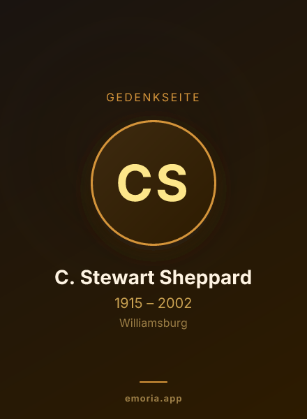 Gedenkportrait von C. Stewart Sheppard