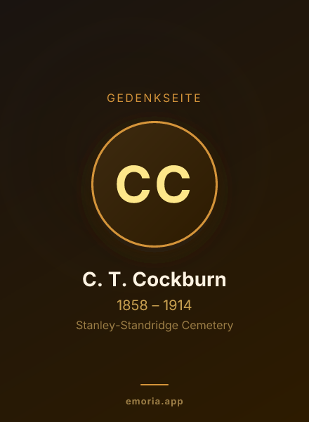 Gedenkportrait von C. T. Cockburn