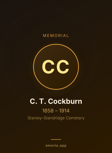 Memorial portrait of C. T. Cockburn