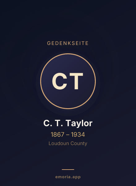 Gedenkportrait von C. T. Taylor