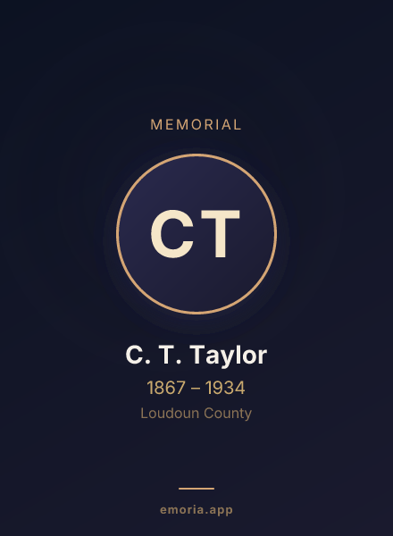 Memorial portrait of C. T. Taylor