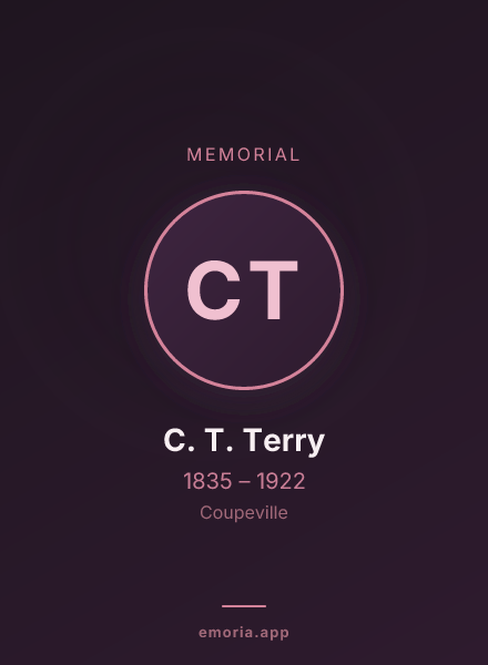 Memorial portrait of C. T. Terry