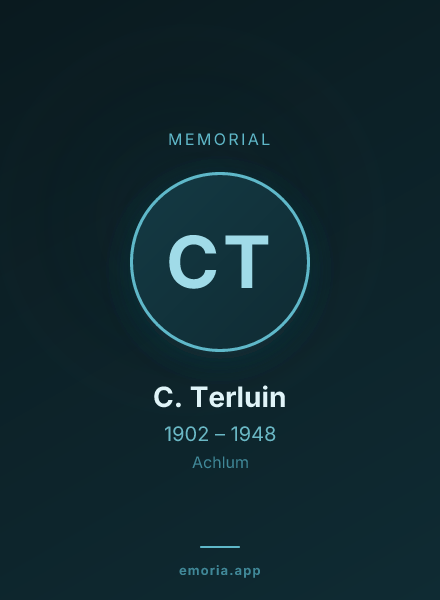 Memorial portrait of C. Terluin