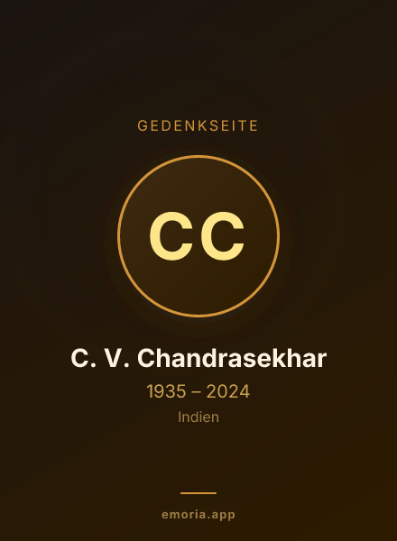 Gedenkportrait von C. V. Chandrasekhar