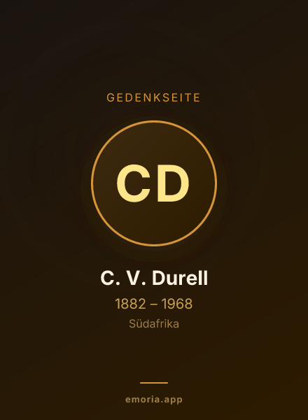 Gedenkportrait von C. V. Durell