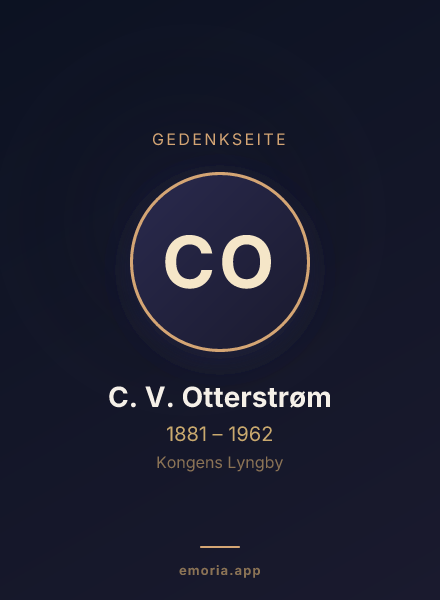 Gedenkportrait von C. V. Otterstrøm